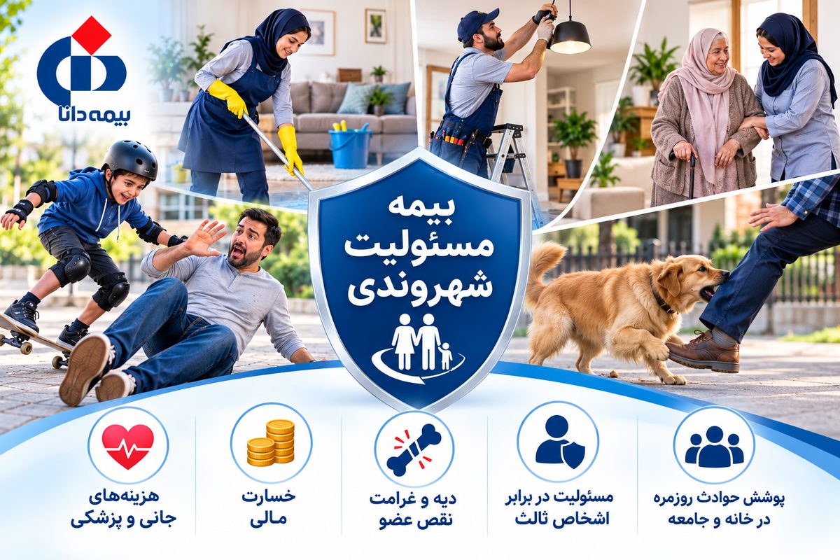بررسی شرایط و محدوده پوشش بیمه مسئولیت مدنی شهروندی خانواده دانا